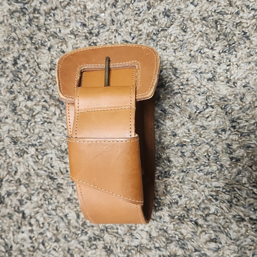 Vintage Tan Leather Belt